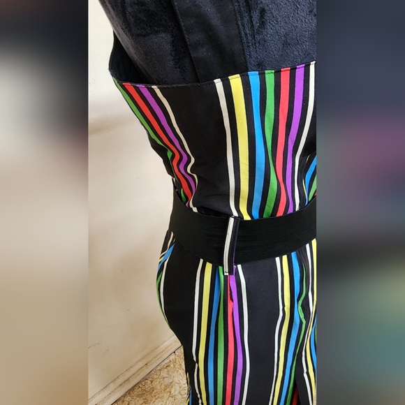 Switchblade Stiletto Pin-up colorful striped dress.  XL. - Picture 4 of 5